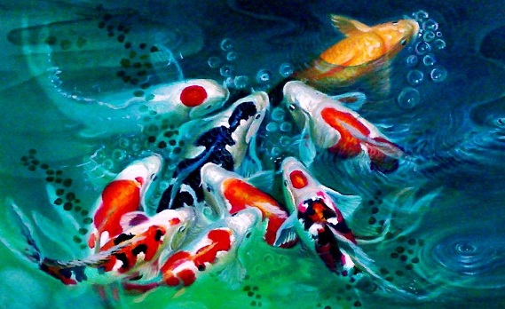 Gambar Gambar Lukisan Ikan  Koi  Cantik Indah Info Seputar 