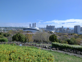 八幡屋公園、大阪プール、遠景