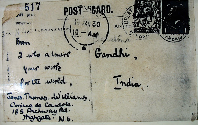 postcard to Gandhi