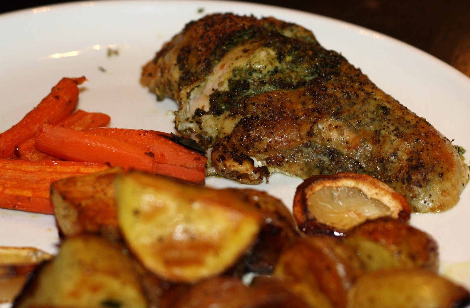 what's for dinner? chicken breasts with parsleycaper pesto... 55 minutes