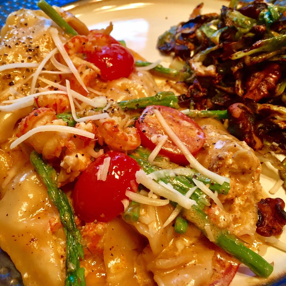 Menu Musings of a Modern American Mom Crawfish Ravioli with Andouille