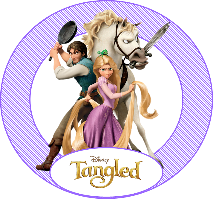 Tangled Party  Toppers or Free Printable Candy Bar Labels.