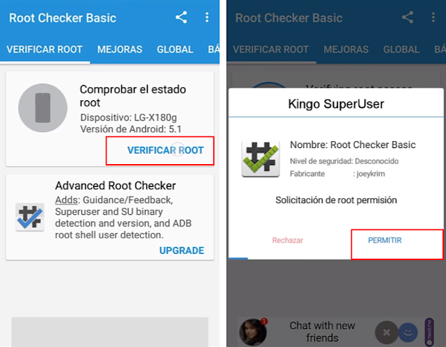 comprobar acceso root en lg zone