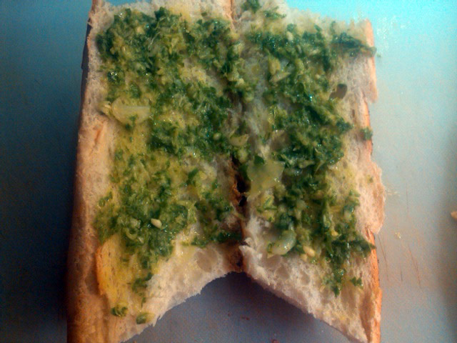 Garlic Cheese Bread preparation