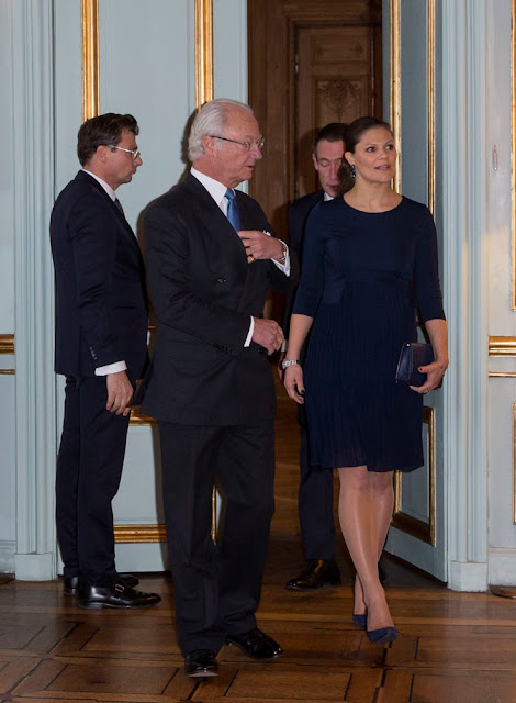 King Carl Gustaf and Crown Princess Victoria of Sweden received the Tunisian National Dialogue Quartet who was awarded the 2015 Nobel Peace Prize