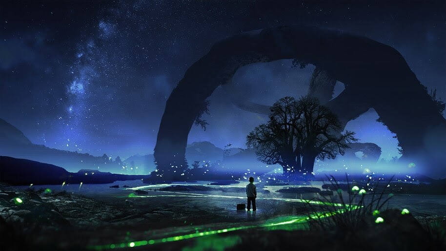 Night, Sky, Beautiful, Scenery, Digital Art, 4K, #6.1045