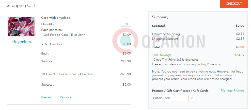 Run Free Ship 10 Thank You Cards Qpanion Head Over To Tiny Prints And Score 10 Thank You Cards For Free When Use Promo Codes 10free Tpfreeship At Checkout Shipping Is
