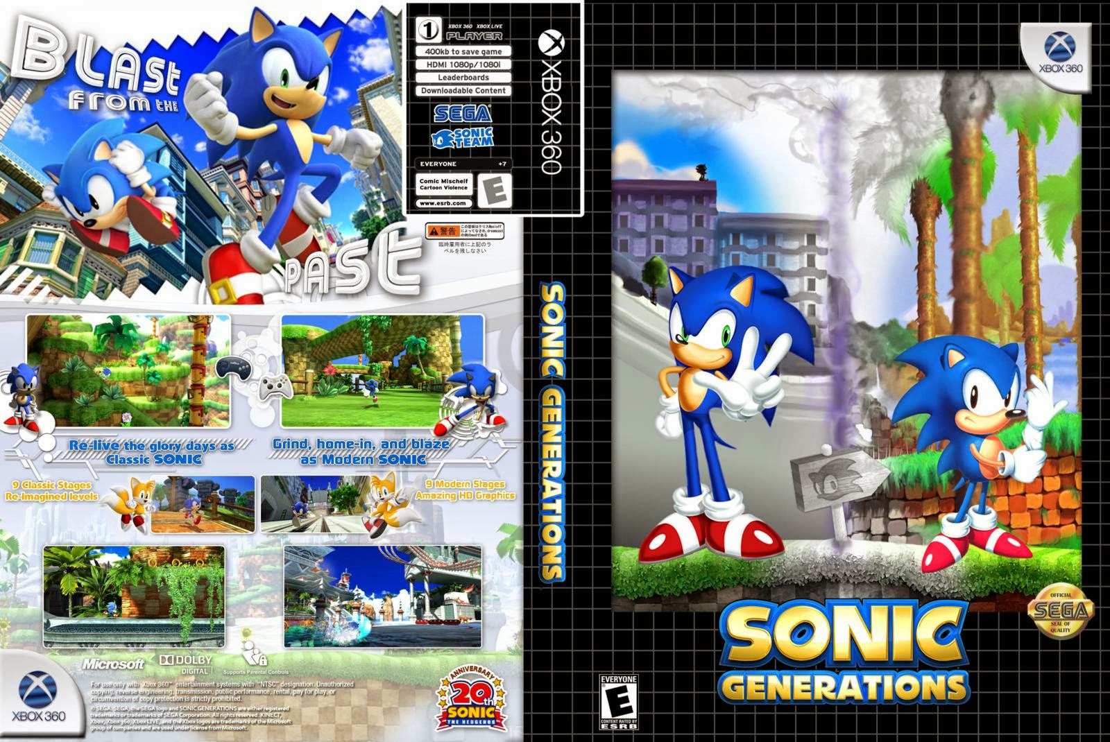 Sonic generations xbox. Xbox игра Sonic Generations. Sonic Generations (Xbox 360/Xbox one). Диск Соник генерейшен Xbox 360. Sonic Xbox 360.