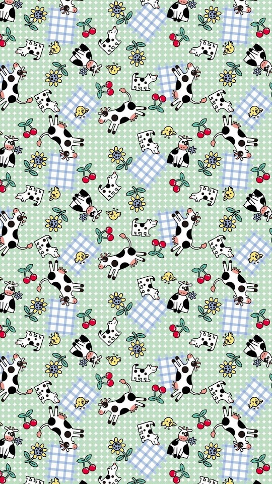 Cows And Dogs Picnic Pattern  Galaxy Note HD Wallpaper