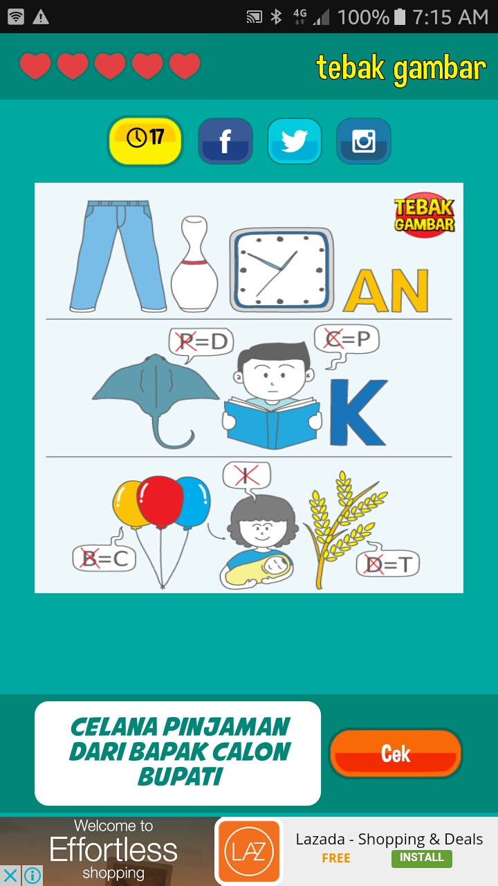 Jawaban Tebak Gambar Beserta Gambarnya Level 19 (New