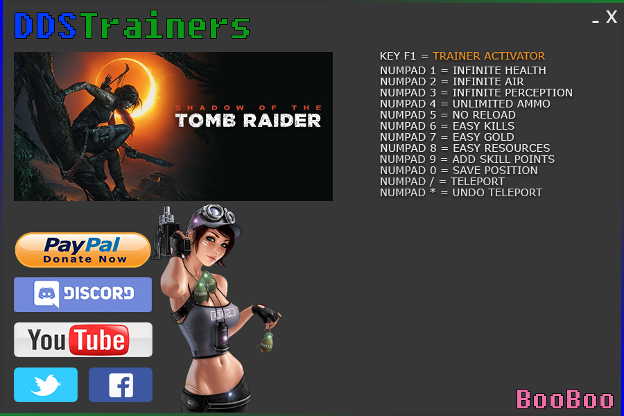 shadow of the tomb raider trainer 1.0.2