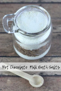 Can’t decide between a milk bath diy and diy bath salts?  Make both!  This hot chocolate milk bath salts recipe is a diy milk bath and a bath salts homemade in one.  Make your own bath salts to moisturize your skin.  This homemade milk bath is great for dry skin.  This diy milk bath recipes uses natural ingredients that are easy to find.  In fact, you probably already have all of the ingredients for this milk bath recipe and diy bath salts at home!  #milkbath #diy #bathsalts #hotchocolate #diymilkbath #diybathsaltsCan’t decide between a milk bath diy and diy bath salts?  Make both!  This hot chocolate milk bath salts recipe is a diy milk bath and a bath salts homemade in one.  Make your own bath salts to moisturize your skin.  This homemade milk bath is great for dry skin.  This diy milk bath recipes uses natural ingredients that are easy to find.  In fact, you probably already have all of the ingredients for this milk bath recipe and diy bath salts at home!  #milkbath #diy #bathsalts #hotchocolate #diymilkbath #diybathsalts
