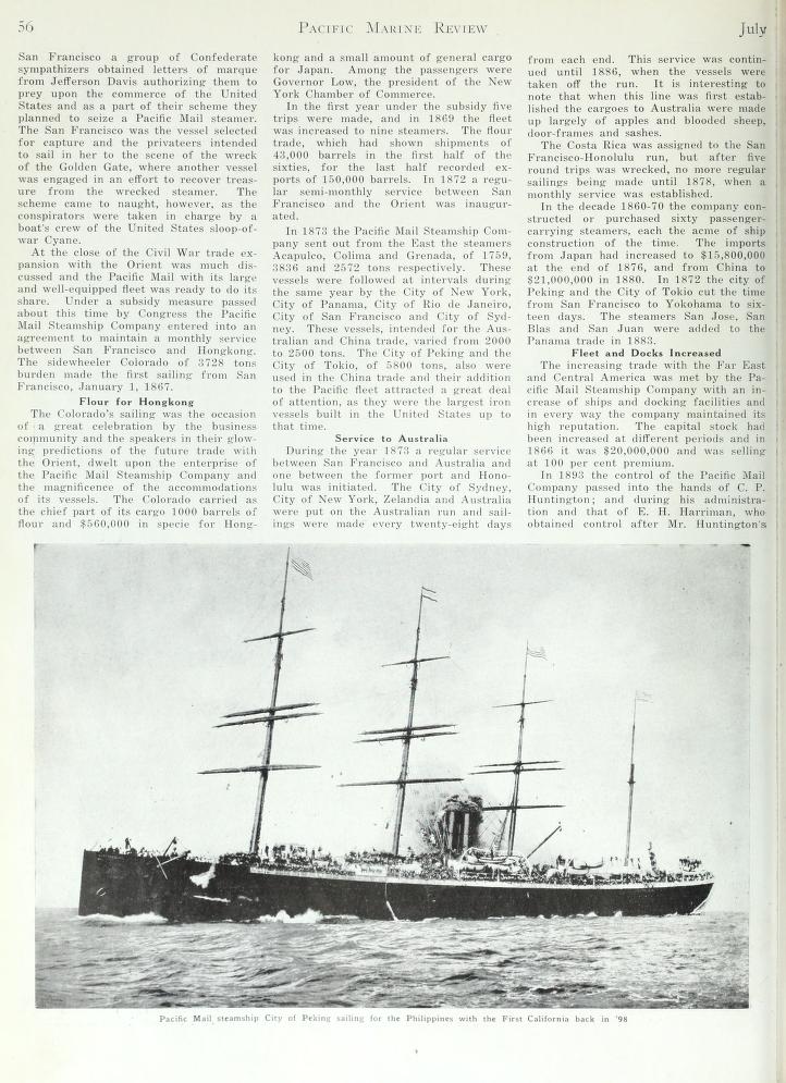 HISTORY PACIFIC MAIL STEAMSHIP COMPANY