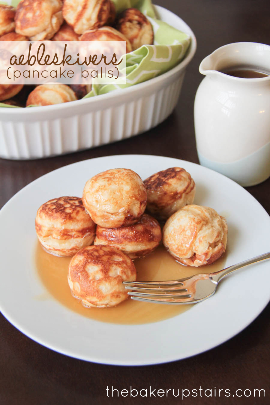 The Baker Upstairs aebleskivers (pancake balls)