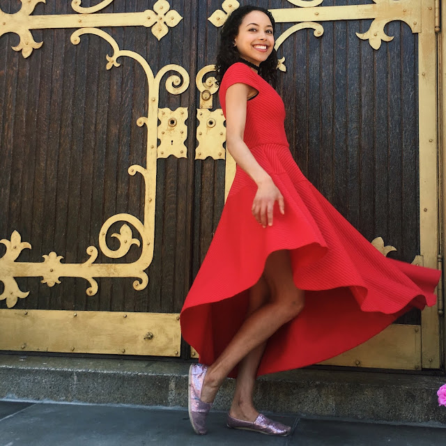 Twirling Girl in a Princess Dress