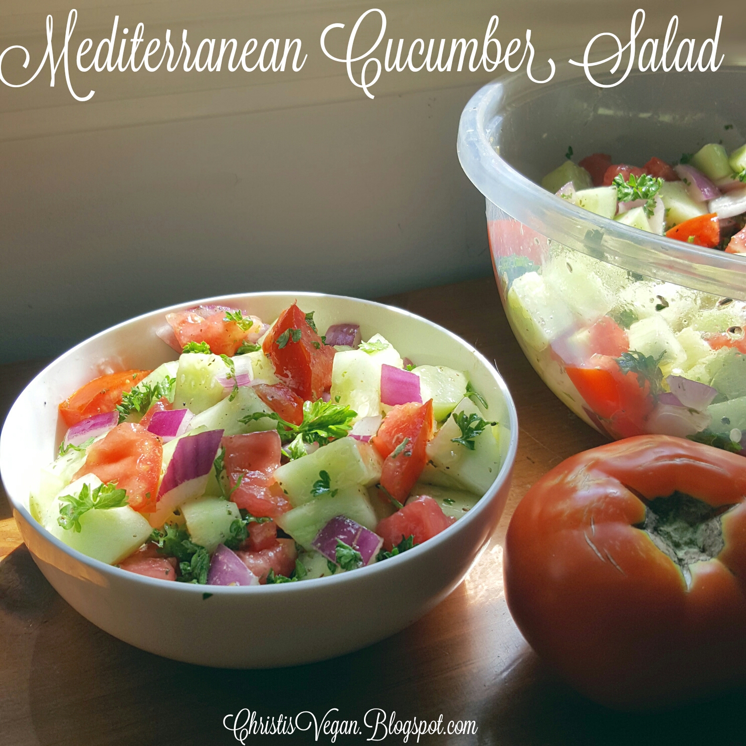 Christi's Vegan Life: Mediterranean Cucumber Salad