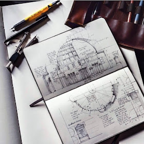 07-Notes-on-the-Pantheon-Jerome-Tryon-Moleskine-Book-with-Sketches-and-Notes-www-designstack-co