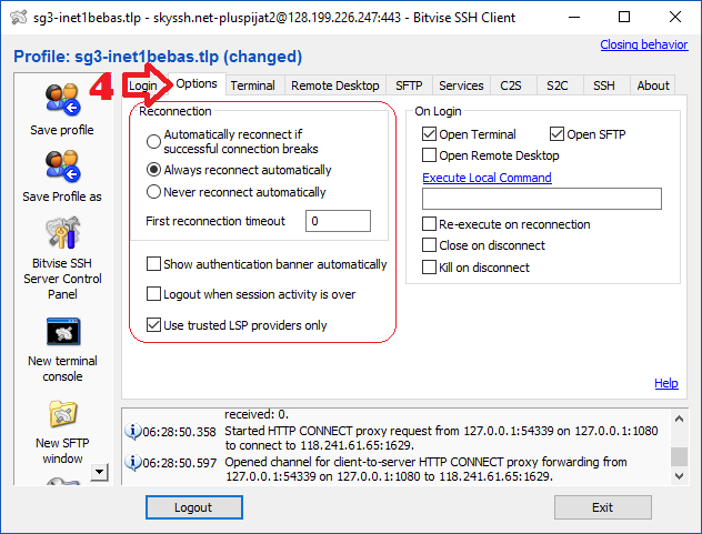 Show auth. Show auth