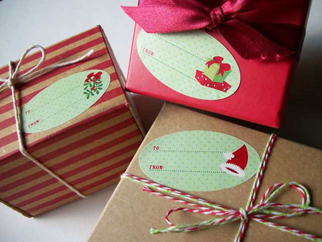 christmas gift stickers