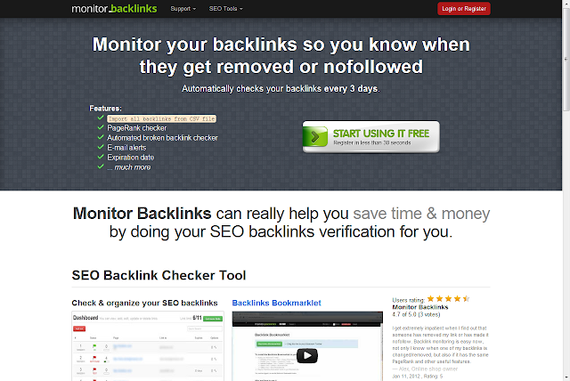 monitorbacklinks.com homepage image