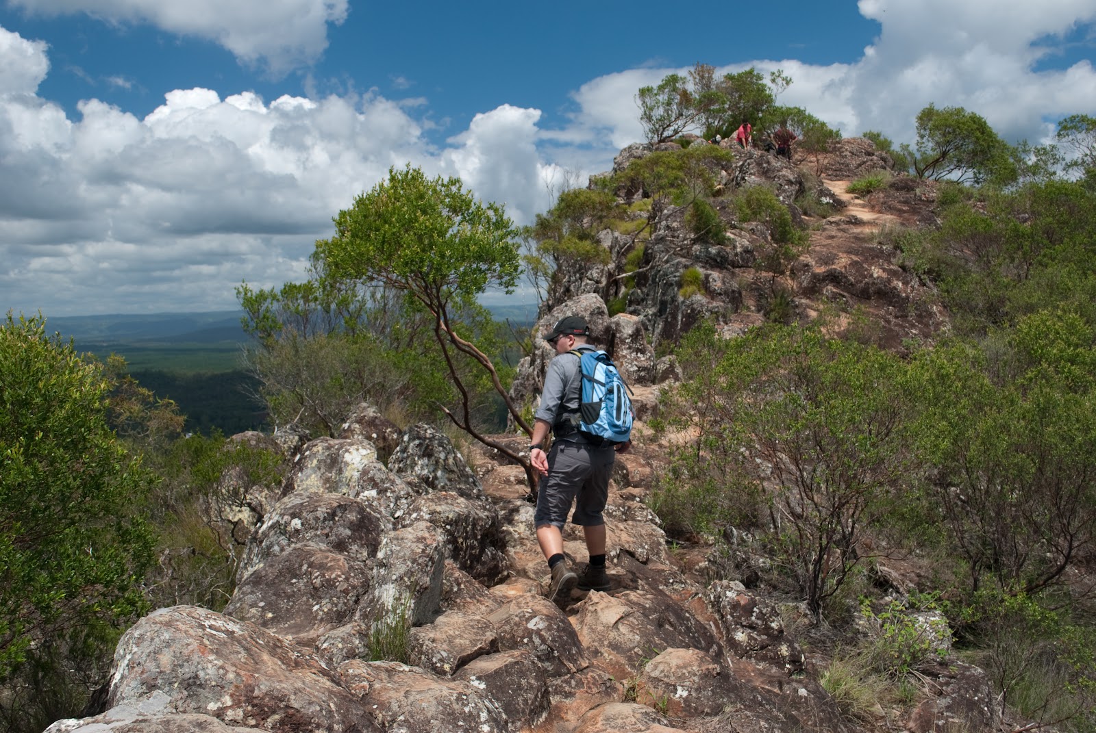 Nous Aussies Hiking volcano of Mount Ngungun