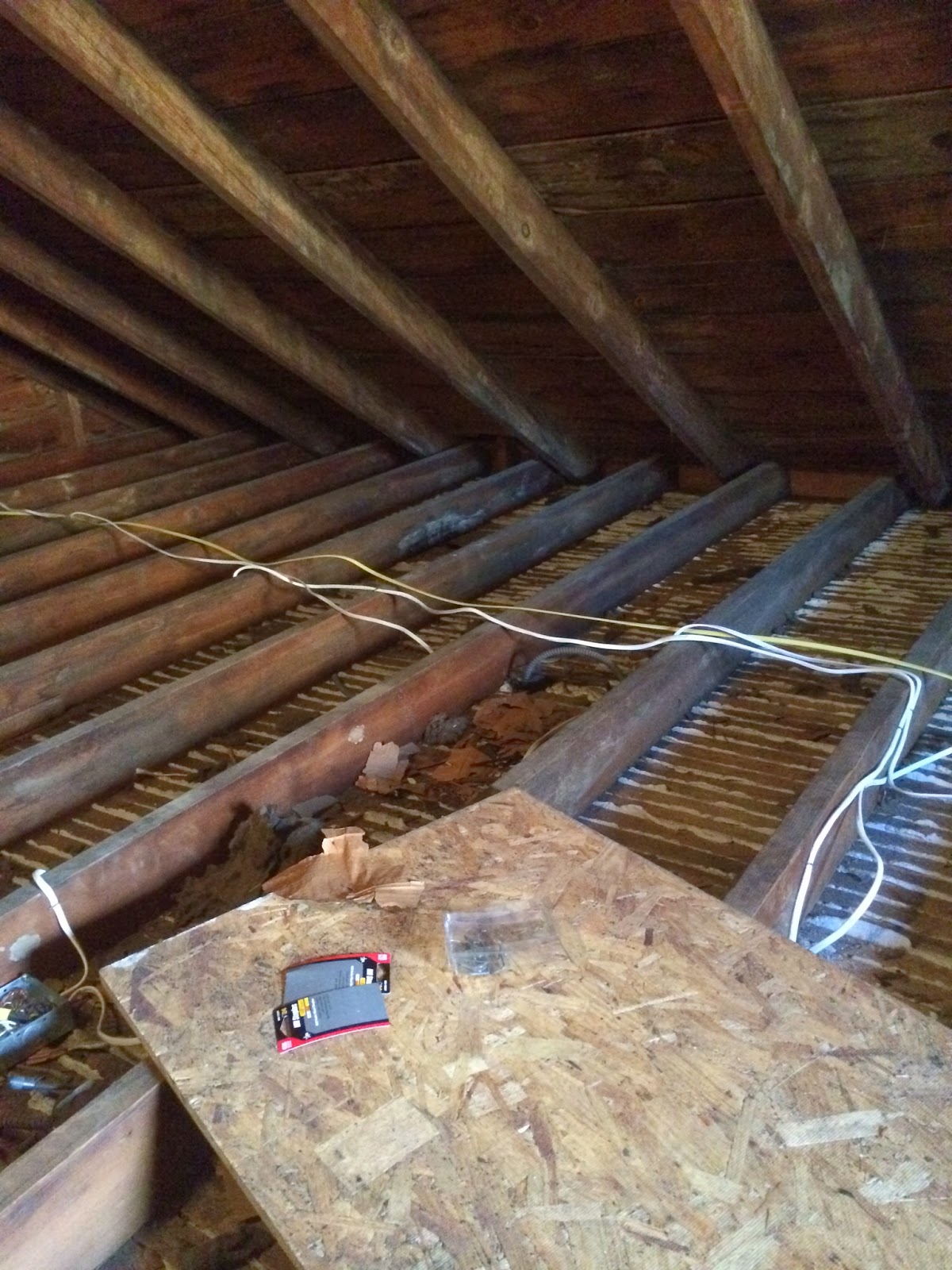 In the Little Yellow House: Attic Prep Work: Wires