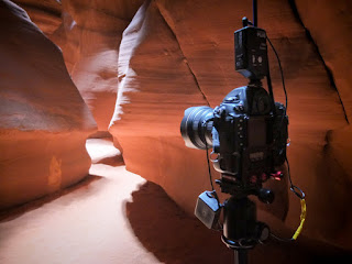 Nikon D3s with remote used to photograph Upper Antelope Canyon in Page, Ariz.