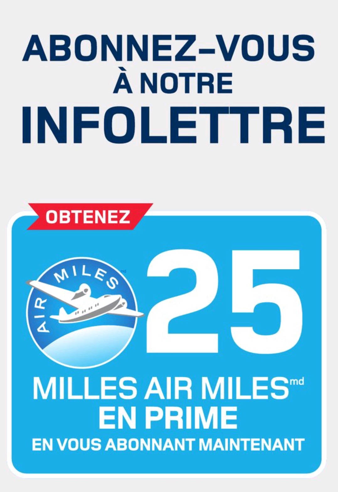 Coupons et Circulaires 25 milles AIR MILES GRATUIT