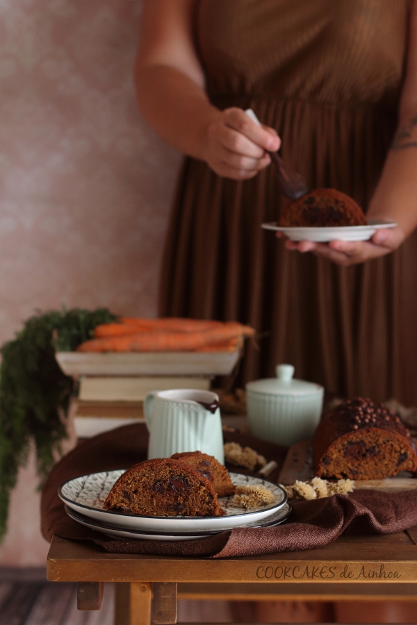 Bizcocho de Zanahoria, Chocolate y Canela. Cookcakes de Ainhoa