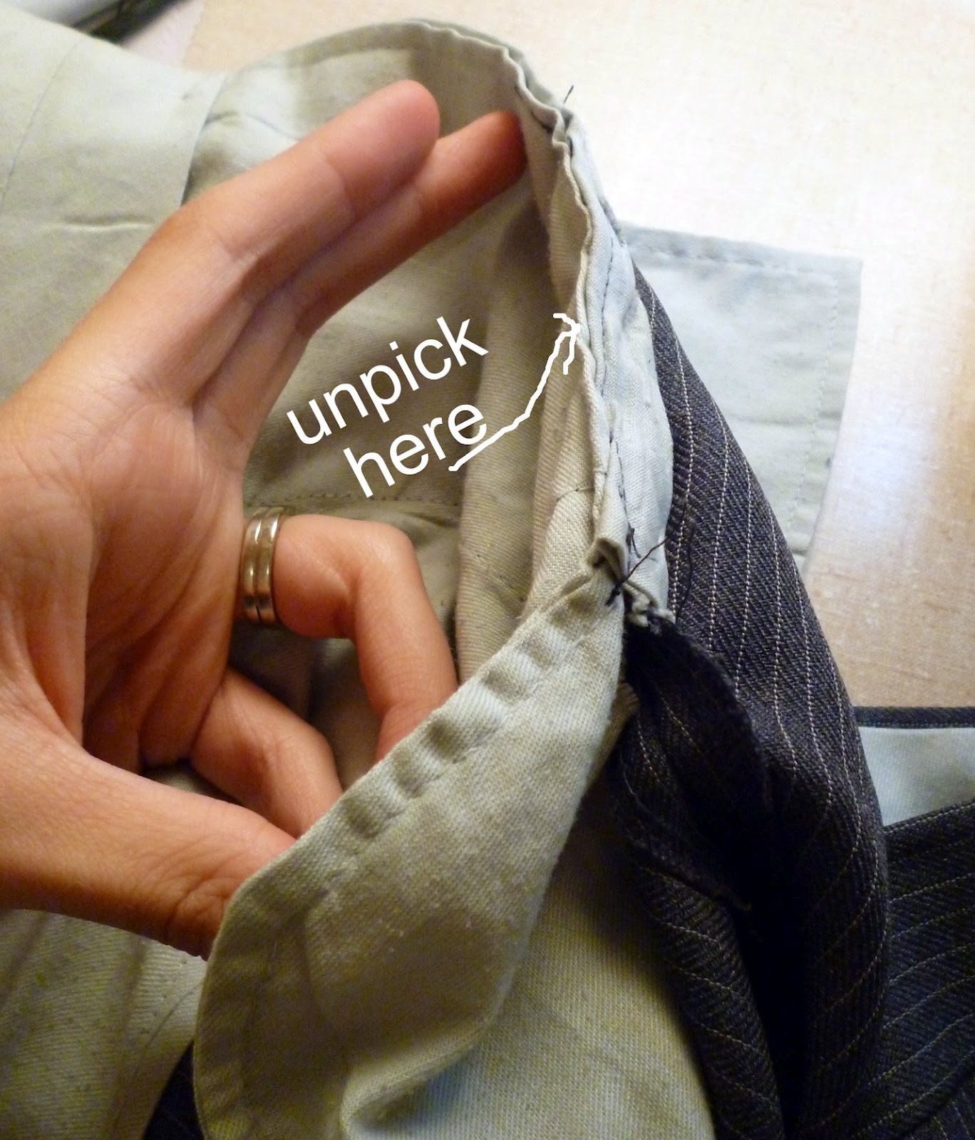 How to Fix a Torn Pocket on Suit Pants • Heather Handmade