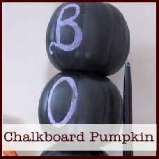 chalkboard pumpkin topiary