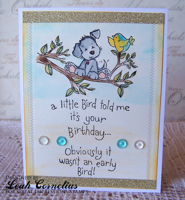 Great Impressions, Leah Cornelius, birthday card, belated birthday, handmade cards