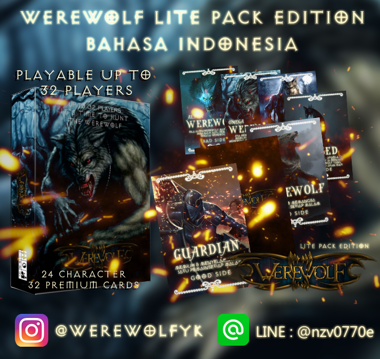 [Sold Out] Kartu Werewolf Lite Pack Edition 1.0 Werewolf