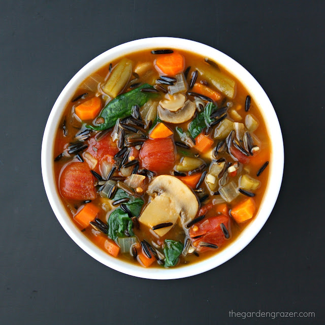 The Garden Grazer Wild Rice Vegetable Soup