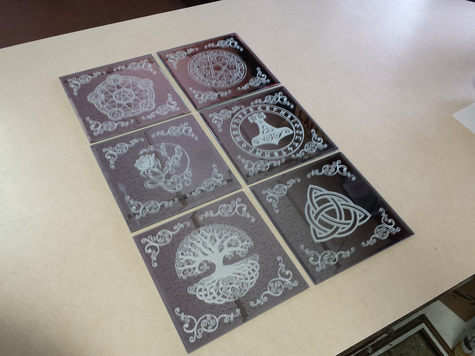 MRX Designs Laser Etched Mirror Altar Tiles