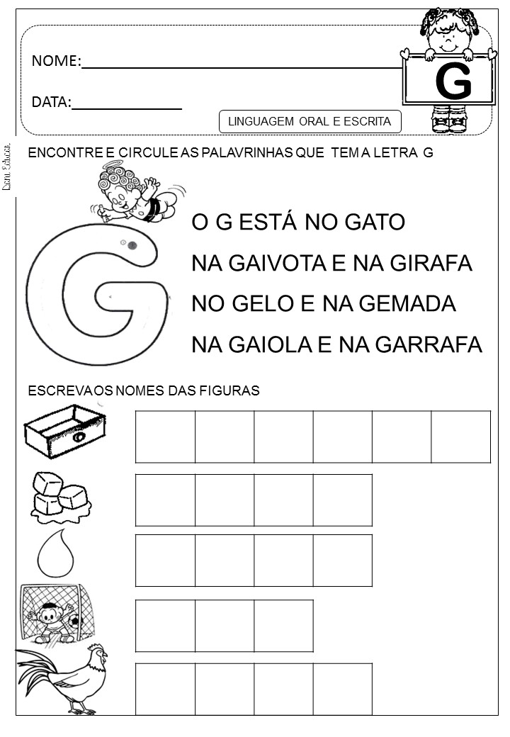 Atividades letra G