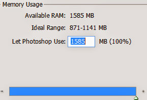 Usage of RAM in Adobe Photoshop