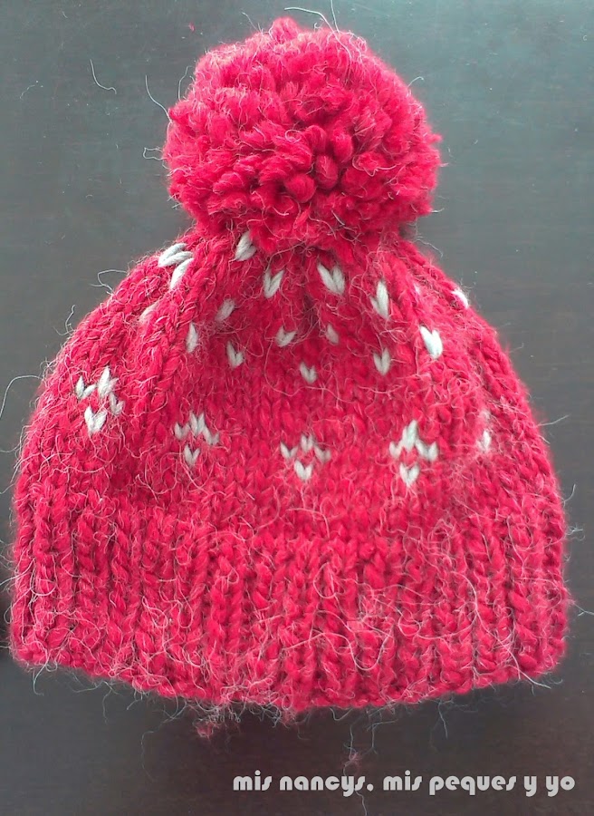 mis nancys, mis peques y yo, gorro de lana granate