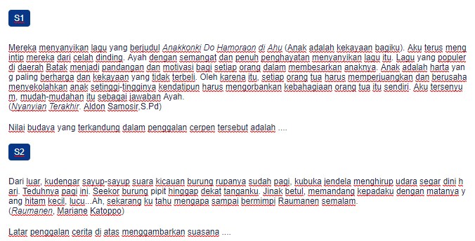 Contoh Soal Latar dalam Cerpen