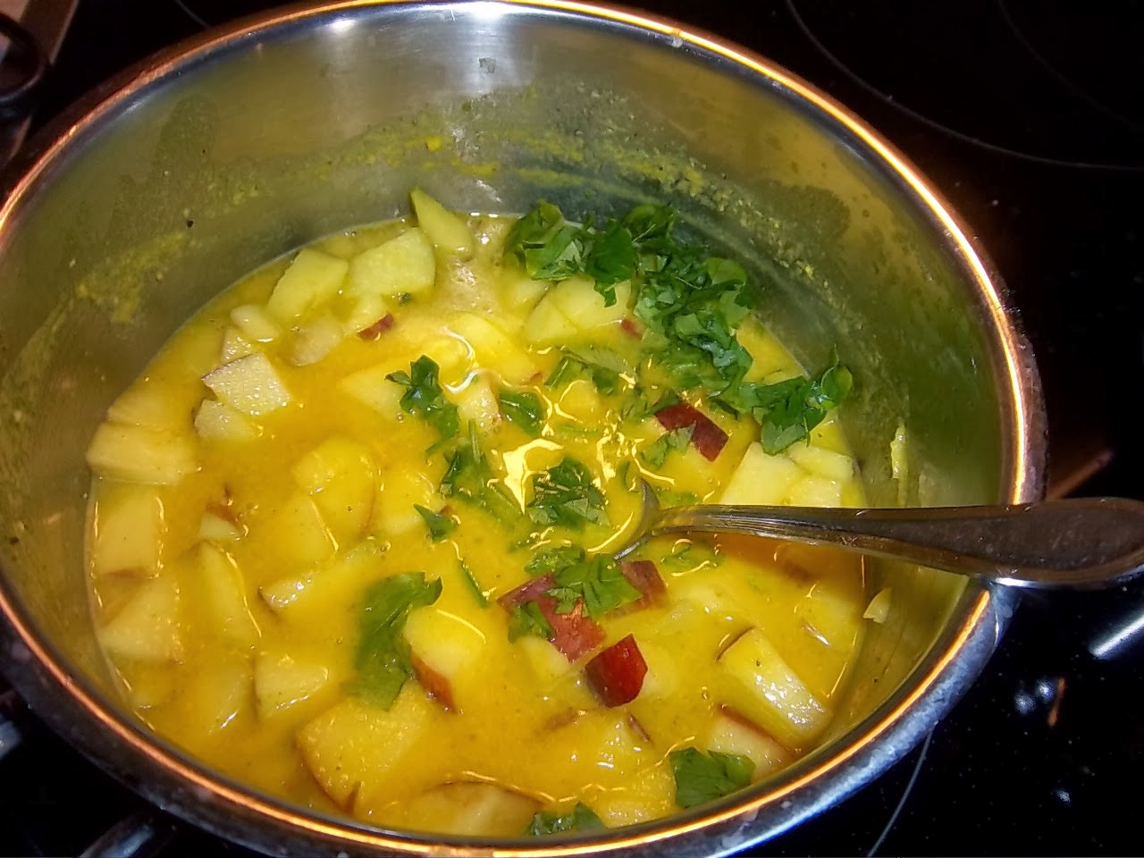 Curry Rosenkohl Apfel Gemüse