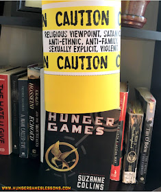 The Hunger Games Banned Books Week Classroom Display  www.hungergameslessons.com