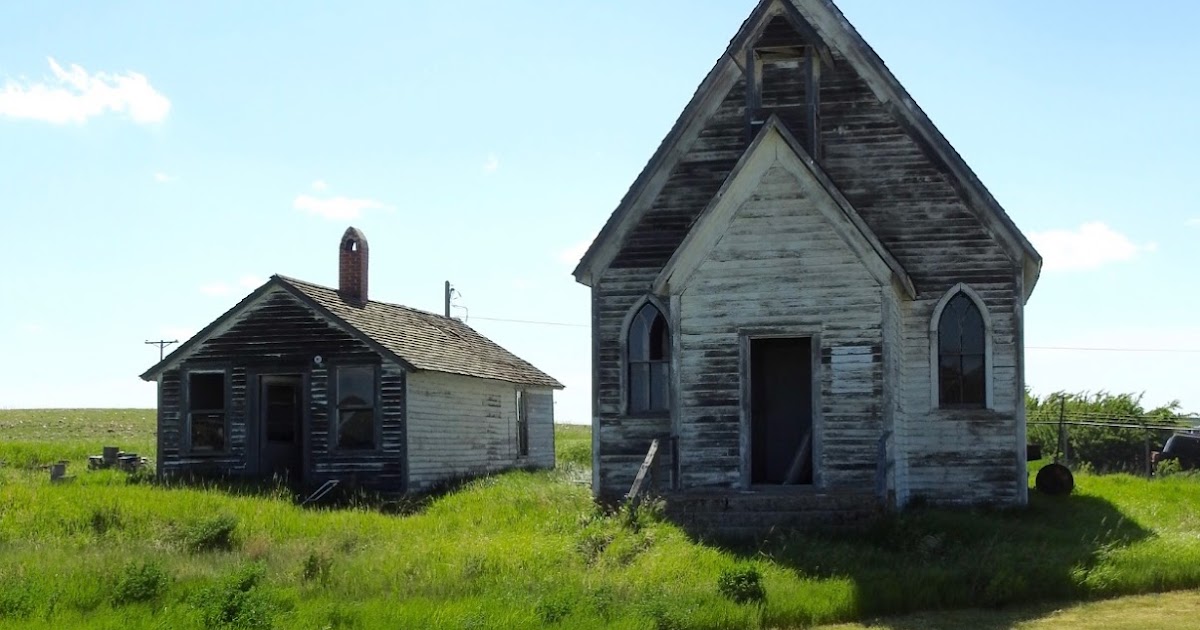 The view from here Abandoned church in Simmie, Saskatchewan