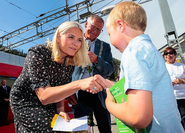 Crown Princess Mette-Marit wore Valentino Dress from Spring 2013 Ready to Wear Collection