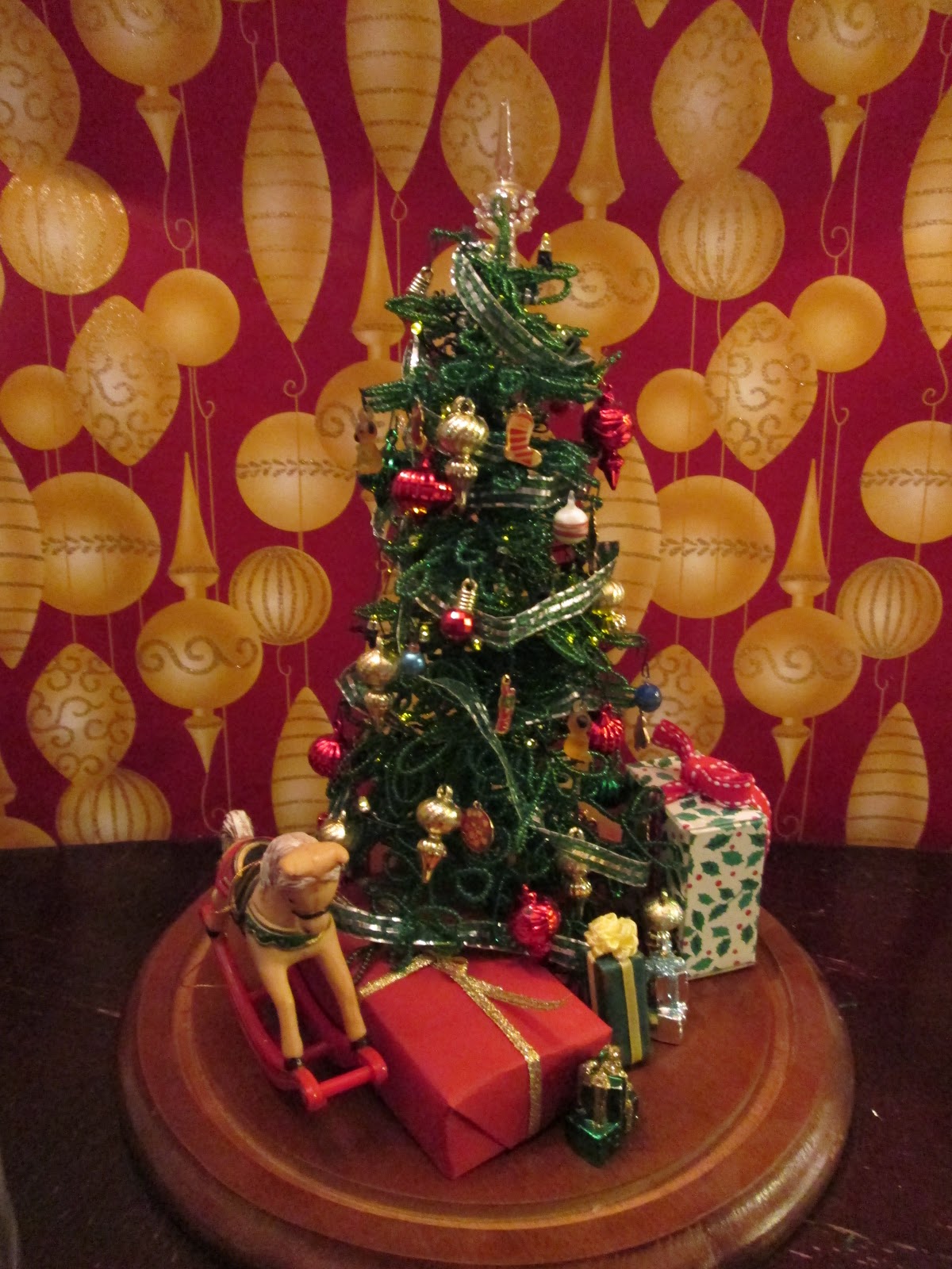 . Tulsa Tiny Stuff Glass Bead Christmas Tree