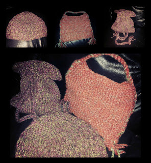 knitted bags and hat