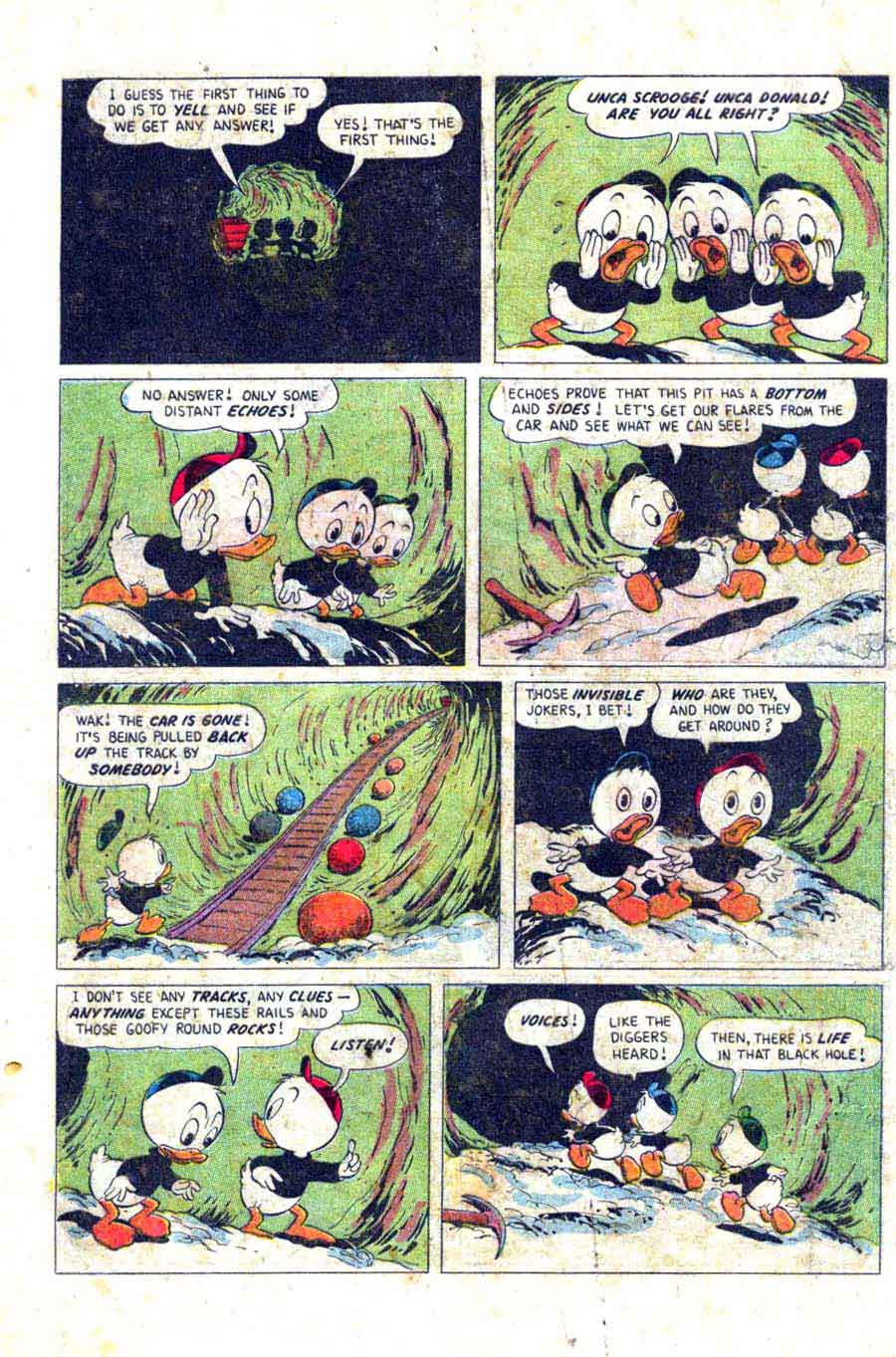 Uncle Scrooge #13 golden age 1950s dell comic book page art by Carl Barks