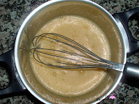 Tarta de San Marcos-yema-ingredientes mezclados