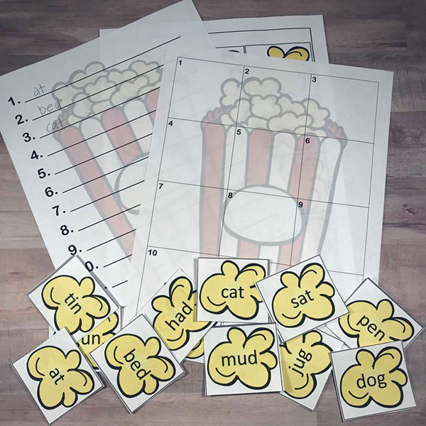 Kindergarten Worksheets and Games FREE Popcorn Alphabetical Order Activity