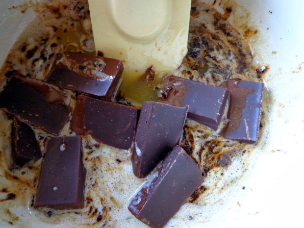 Stir in the chopped chocolate