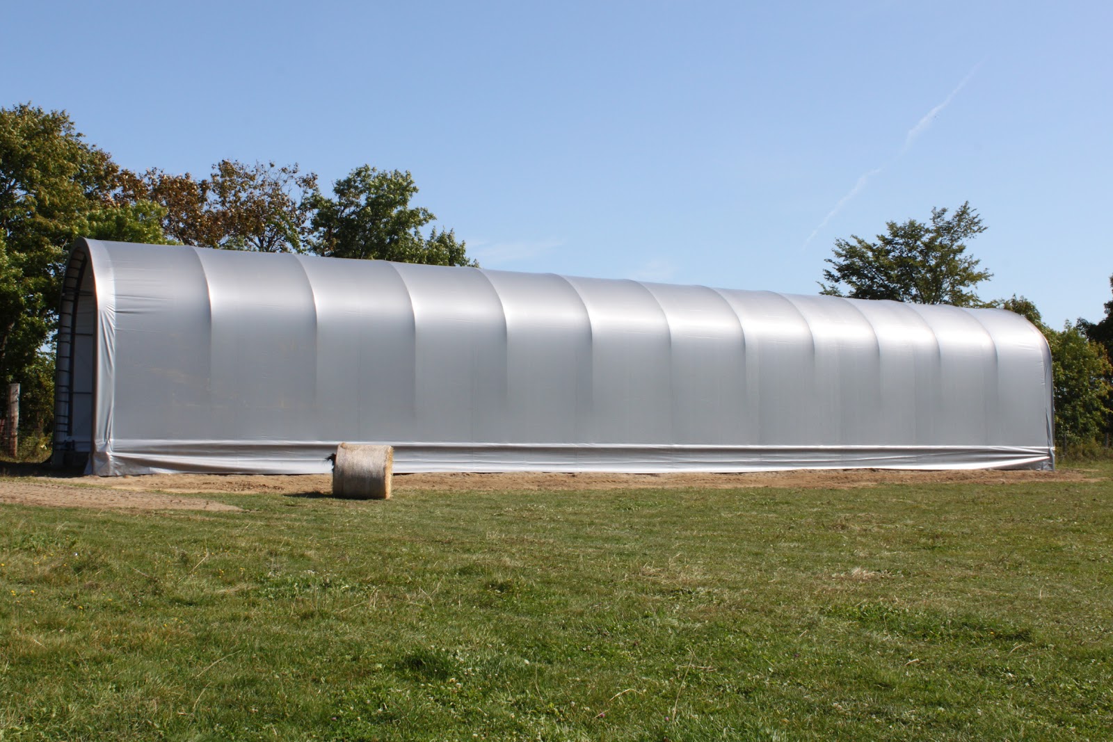 Of Petals and Wool THE TARP HAY BARN IS FINISHED